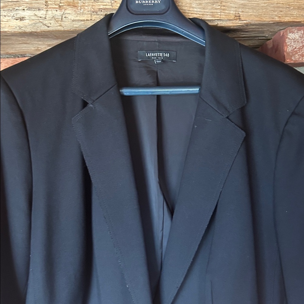Lafayette 148 NY blazer with zipper detail at pockets - Picture 2 of 3